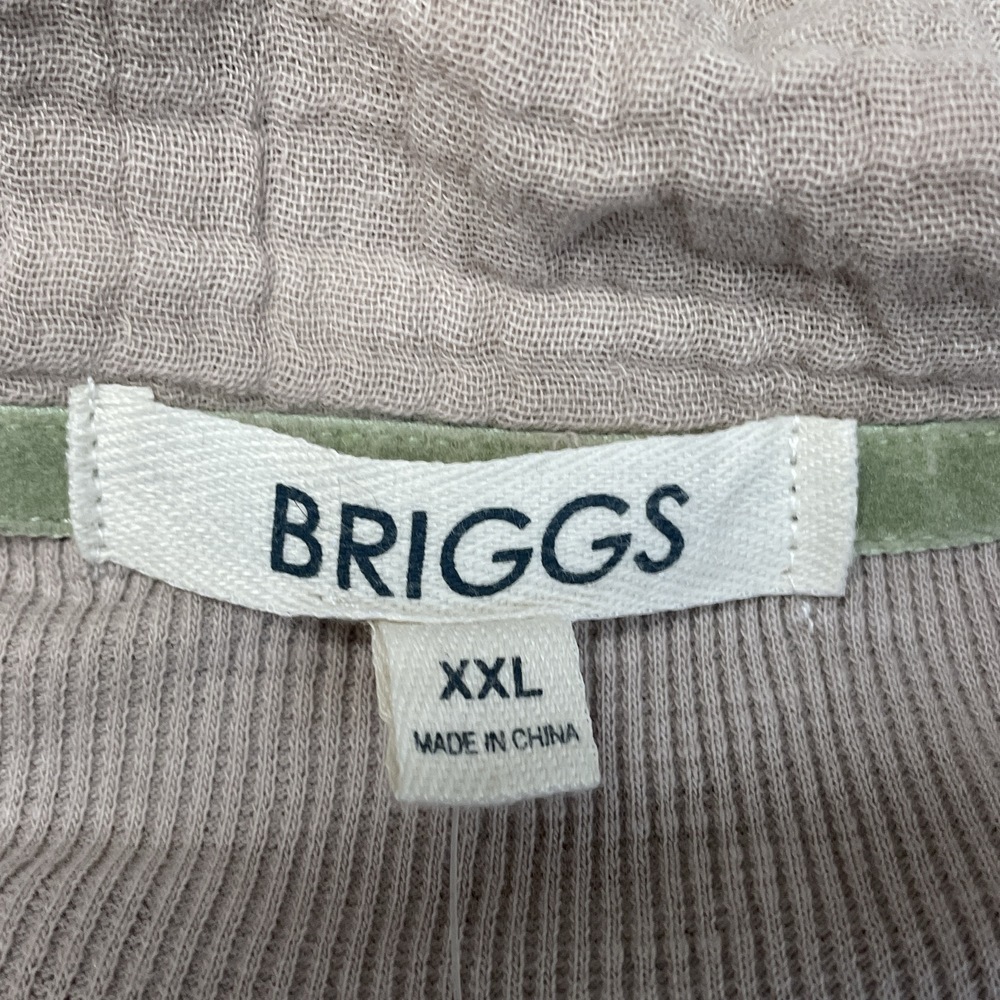 Briggs Women's XXL Blouse Tan Cotton Blend H0198 - Picture 3 of 16